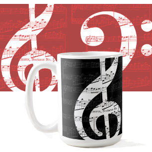 Chopin Romantic Nocturne Treble Clef Op. 9, No. 1 Coffee Mug