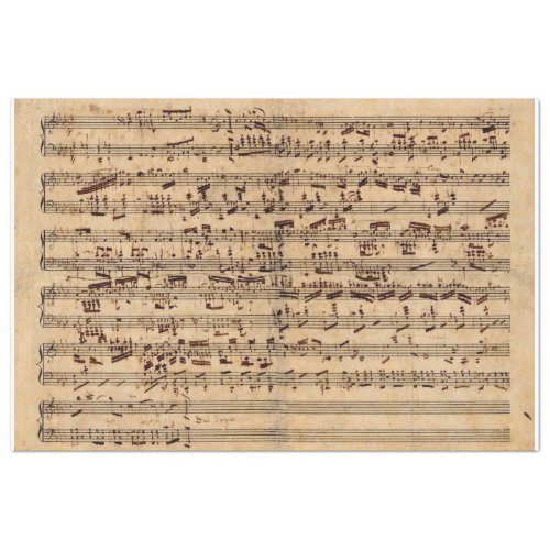 Chopin sheet music decoupage paper