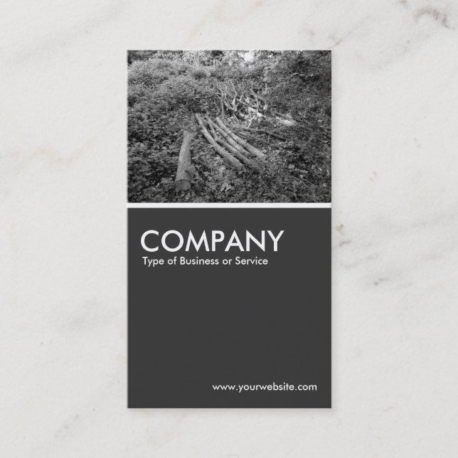 Chopped Up Tree - 80pc Gray Business Card (Front)