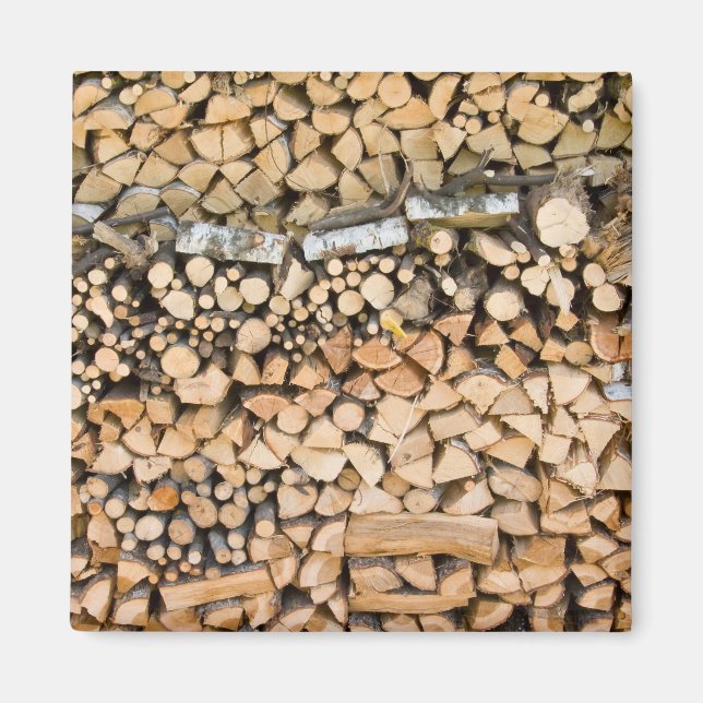 Chopped wood on a pile magnet (Front)