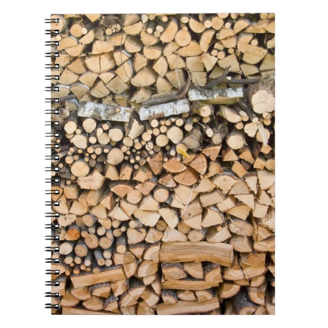 Chopped wood on a pile notebook (Front)