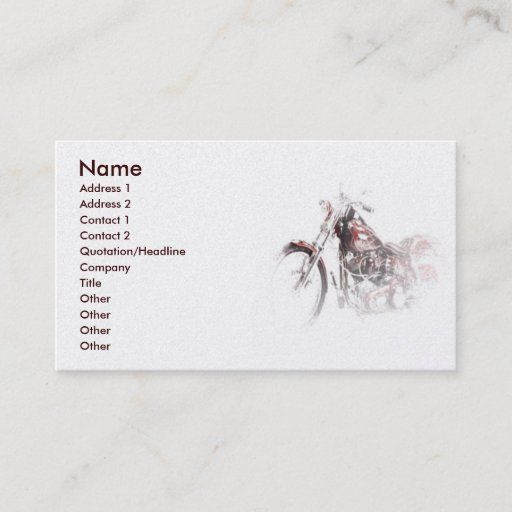 Customizable Chopper Business Card