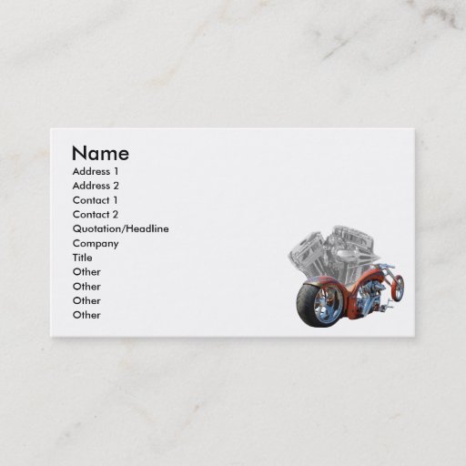 Customizable Chopper Business Cards