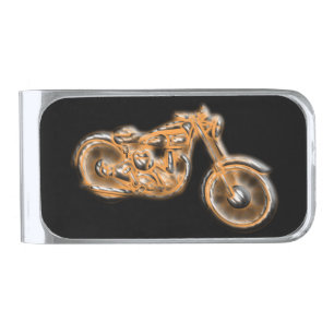 Chopper Cruiser Silver Finish Money Clip