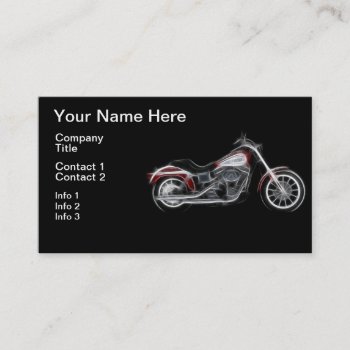 Chopper Hog Heavyweight Motorcycle Business Card by Aurora_Lux_Designs at Zazzle