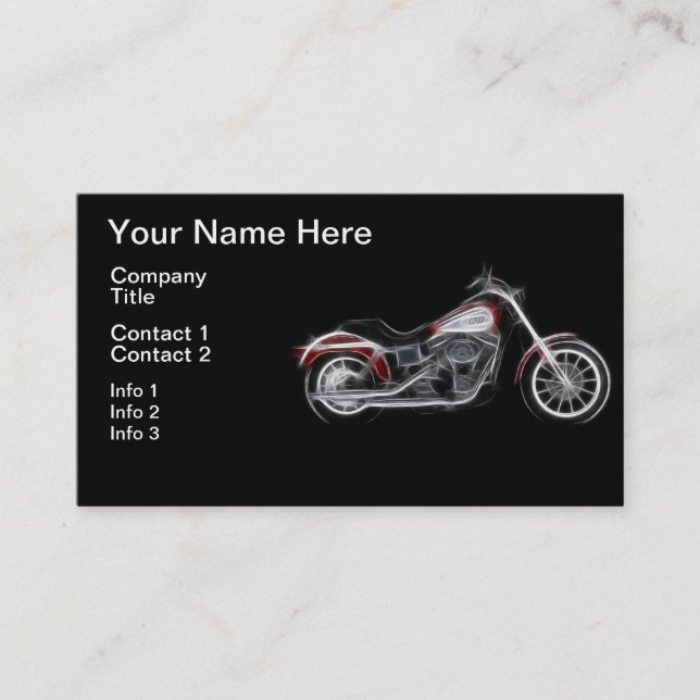Chopper Hog Heavyweight Motorcycle Business Card (Front)