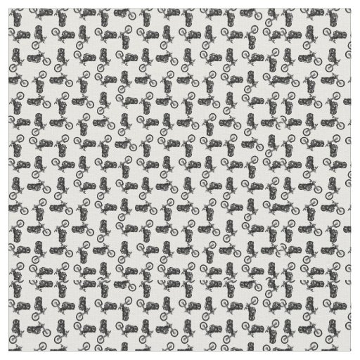Chopper Mania Print Pattern Fabric