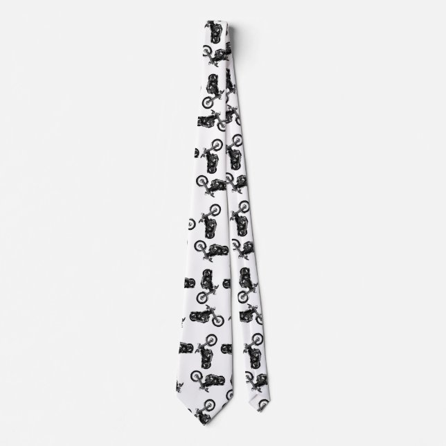 Chopper Mania Print Pattern Neck Tie (Front)