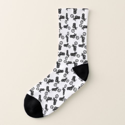 Chopper Mania Print Pattern Socks