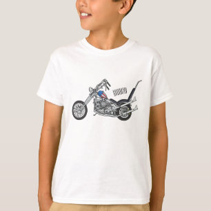 Chopper Motorcycle 1950 cartoon illustration T-Shirt