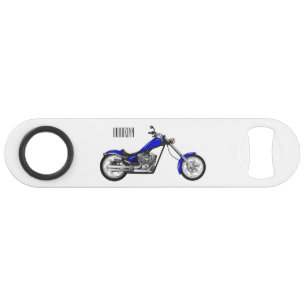 Chopper motorcycle cartoon illustration bar key