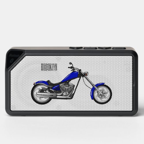 Chopper motorcycle cartoon illustration bluetooth speaker