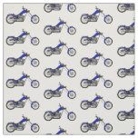 Chopper motorcycle cartoon illustration fabric