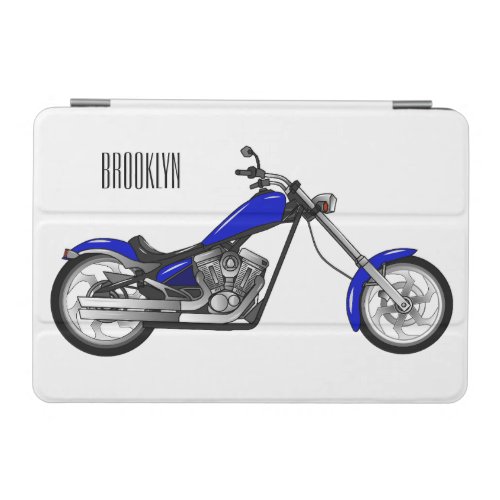 Chopper motorcycle cartoon illustration iPad mini cover