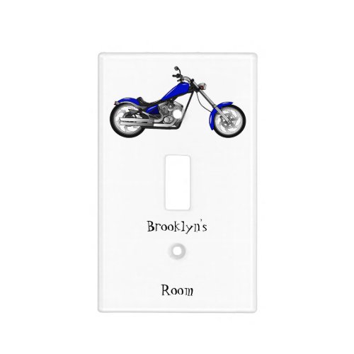 Chopper motorcycle cartoon illustration light switch cover