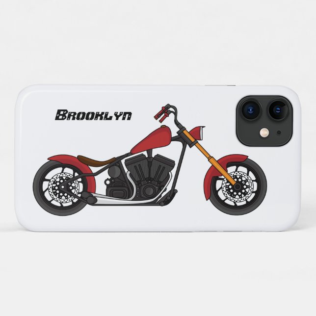 Chopper style motorcycle illustration Case-Mate iPhone case (Back (Horizontal))