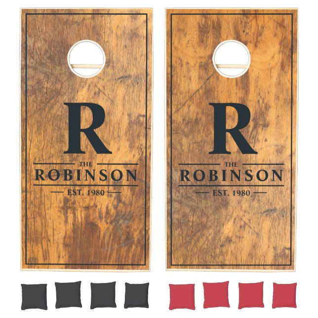 Chopping Block Family Name & Initial  Cornhole Set (Set)
