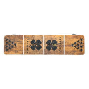 Chopping Block Four Leaf Clover with Name Beer Pong Table