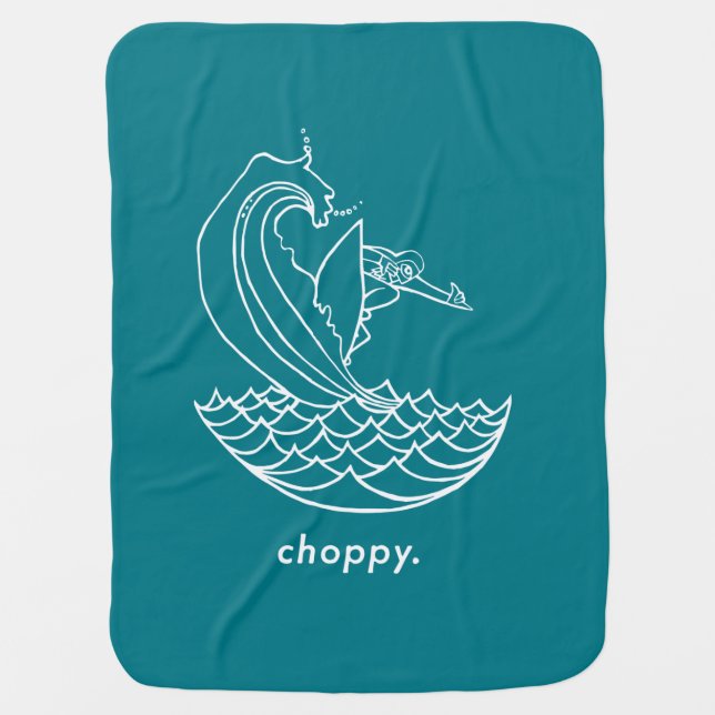 Choppy surfer baby blanket (Front)