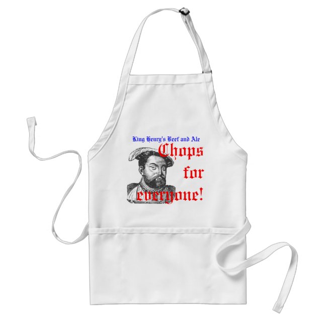Chops for everyone! adult apron (Front)