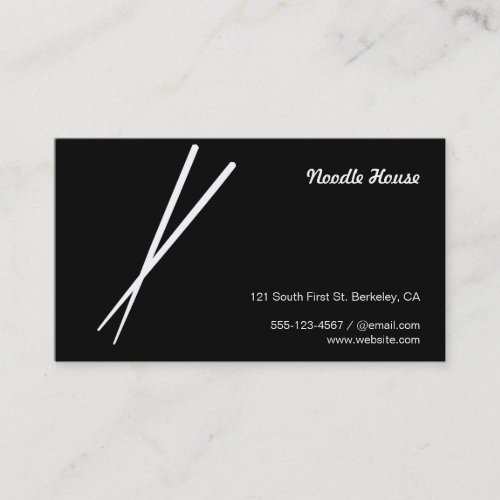 Chopsticks Business Card