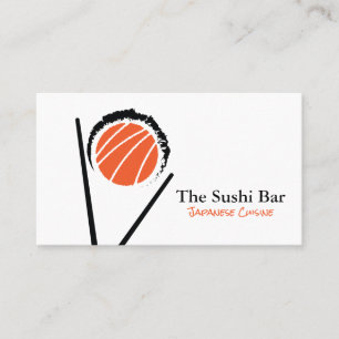 Chopsticks Sushi Roll Business Card