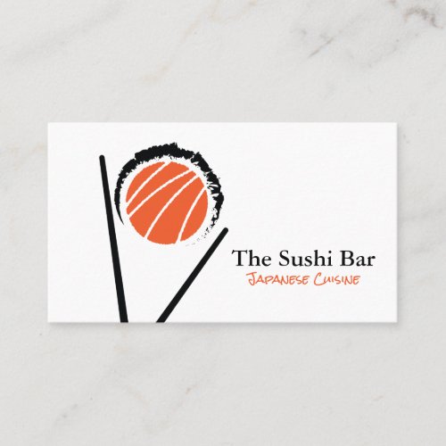 Chopsticks  Sushi Roll Business Card