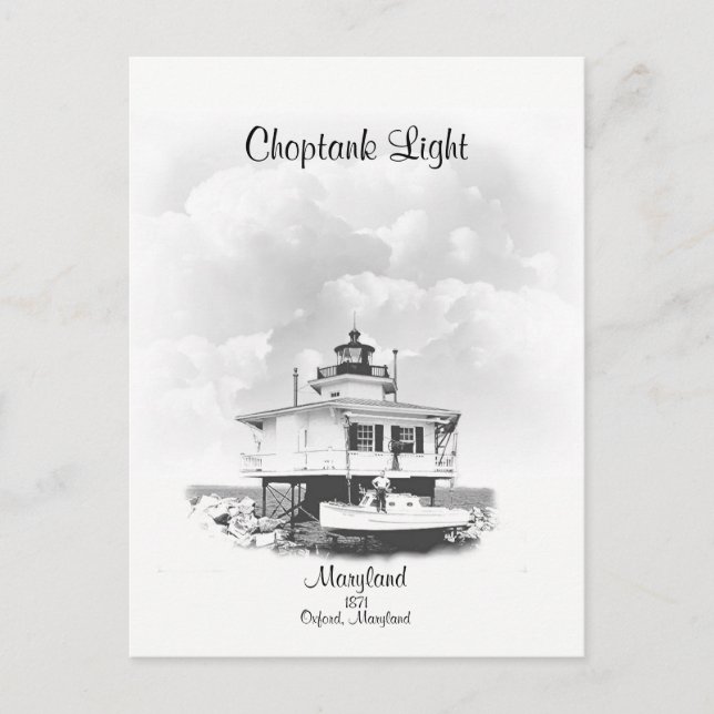 Choptank Light- Maryland Postcard (Front)