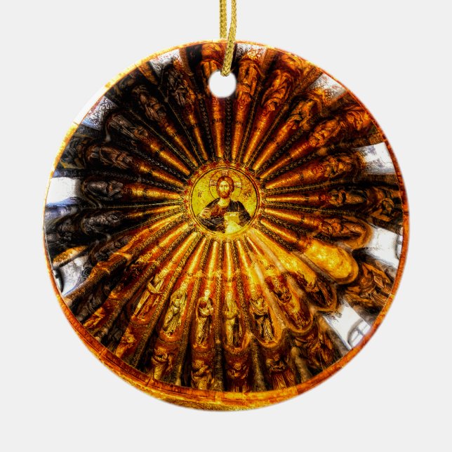 Chora Dome Ceramic Ornament (Front)