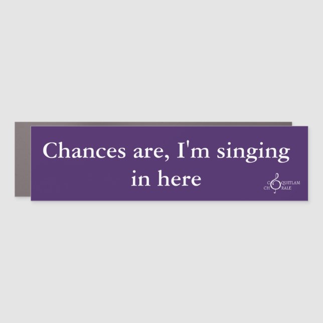 Chorale Bumper Sticker Car Magnet (Front)