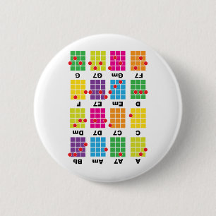 Chord Cheat Tee White Button