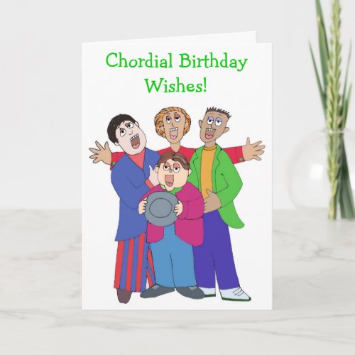 Chordial Birthday Cartoon Quartet Men Card