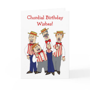 Chordial Birthday Men's Cartoon Quartet Card