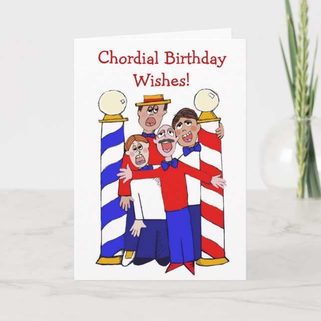 Chordial Birthday Wishes Quartet Card (Front)