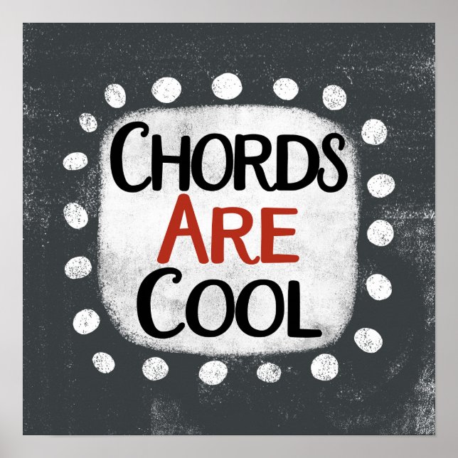 Chords Are Cool Poster Wall Art (Front)