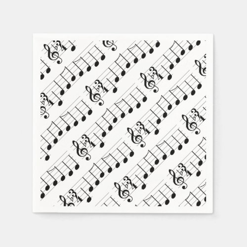 Chords We Wish you a Merry Christmas Music Notes Napkins