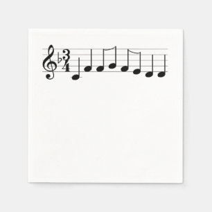 Chords We Wish you a Merry Christmas Music Notes Napkins