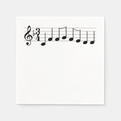 Chords We Wish you a Merry Christmas Music Notes Napkins