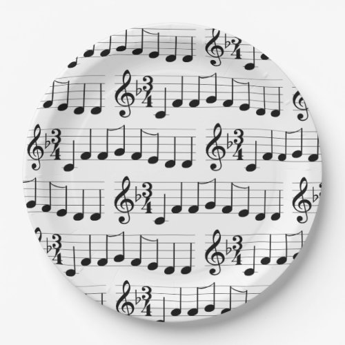 Chords We Wish You a Merry Christmas Music Notes Paper Plates