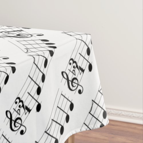 Chords We Wish You a Merry Christmas Music Notes Tablecloth