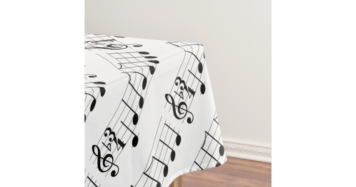 Chords We Wish You A Merry Christmas Music Notes Tablecloth