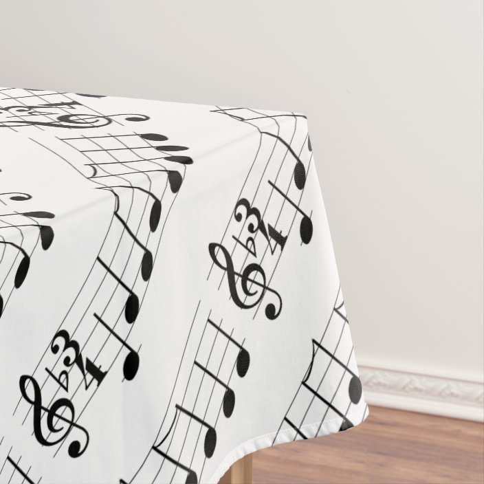 Chords We Wish You A Merry Christmas Music Notes Tablecloth