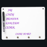Chore Board and Key rack<br><div class="desc">I am using it as a housewarming gift. No one has to say I forgot what I was to do anymore and everyone will know where their keys are. Just a novelty item to share with your friends. It a personal, yet a common sense gift for any family. You could...</div>