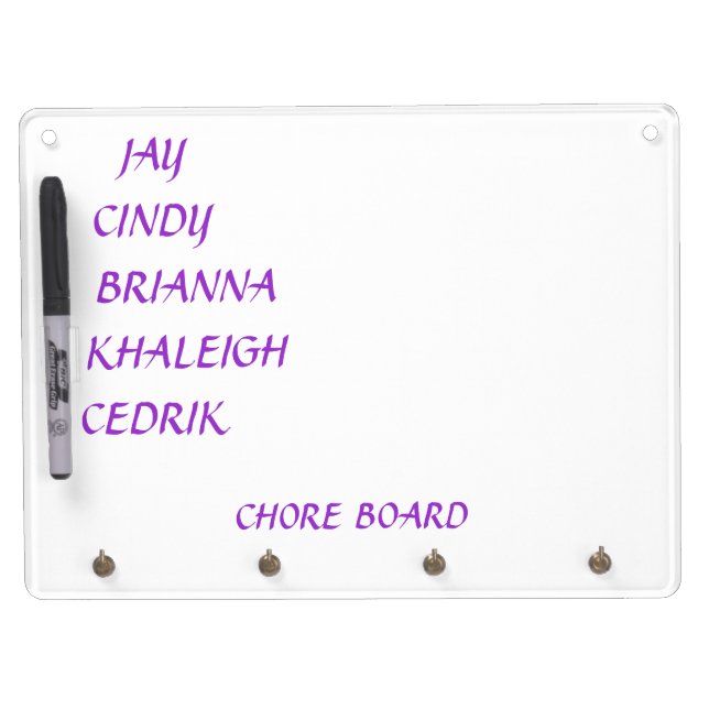 Chore Board and Key rack (Front)