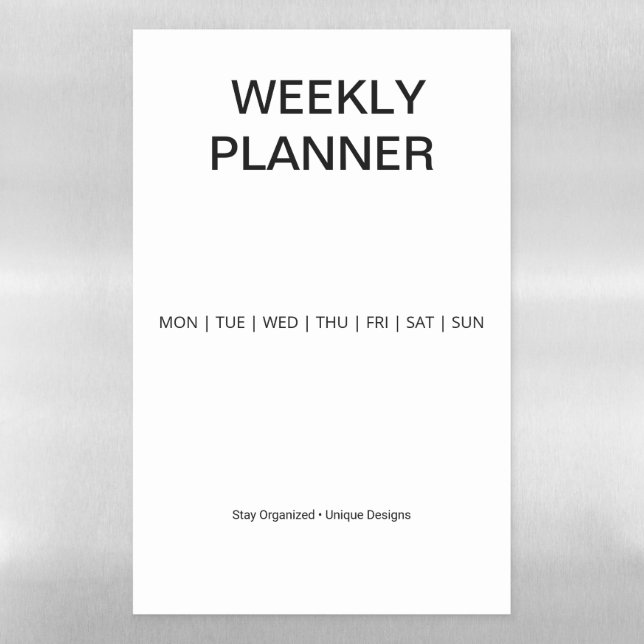 Chore Chart | Fridge Planner| Custom Fridge Magnet Magnetic Dry Erase Sheet (Vertical)