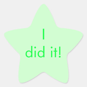 Chore Chart Sticker "I did it!"