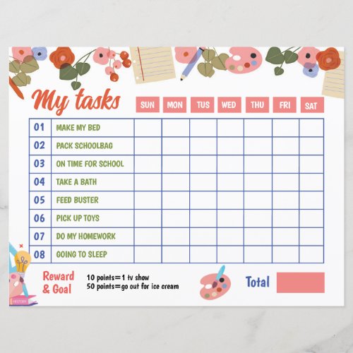 Chore Chart Template 