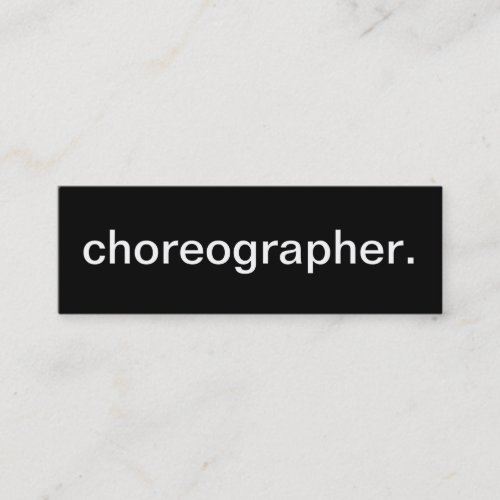 Choreographer Business Card
