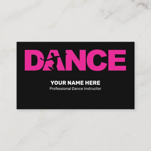 Choreographer Professional Business Card