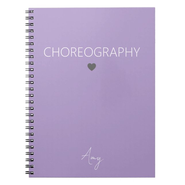 Choreography Notebook, Choreography Journal, Dance Notebook (Front)